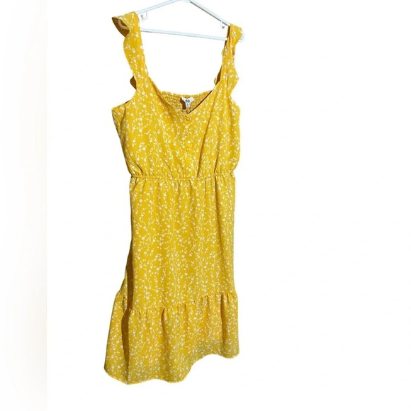 NWT BB Dakota Steve Madden Yellow Floral Dress Size XL - Picture 2 of 6